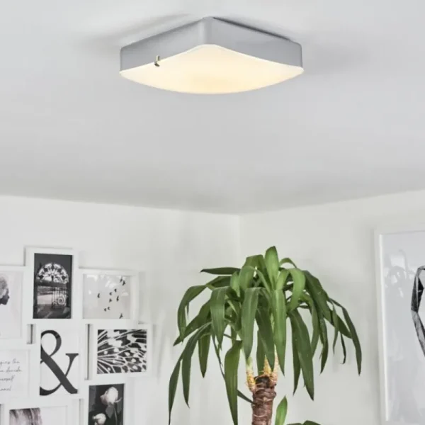 hofstein Plafonnier Hutton LED Chrome, 1 lumière* Lampes En Verre