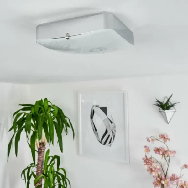 hofstein Plafonnier Hutton LED Chrome, 1 lumière* Lampes En Verre
