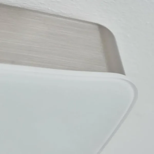 hofstein Plafonnier Hutton LED Nickel mat, 1 lumière* Lampes En Verre