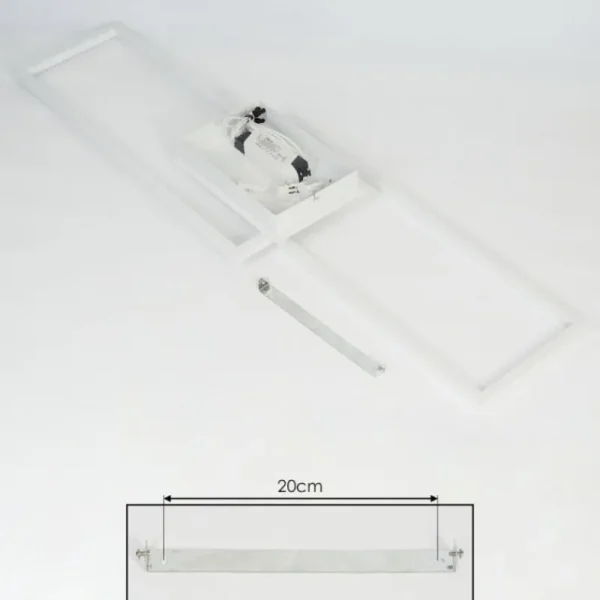 hofstein Plafonnier Hyacinthe LED Chrome, Blanc, 1 lumière* Lampes Modernes