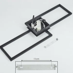 hofstein Plafonnier Hyacinthe LED Chrome, Noir, 1 lumière* Lampes Modernes