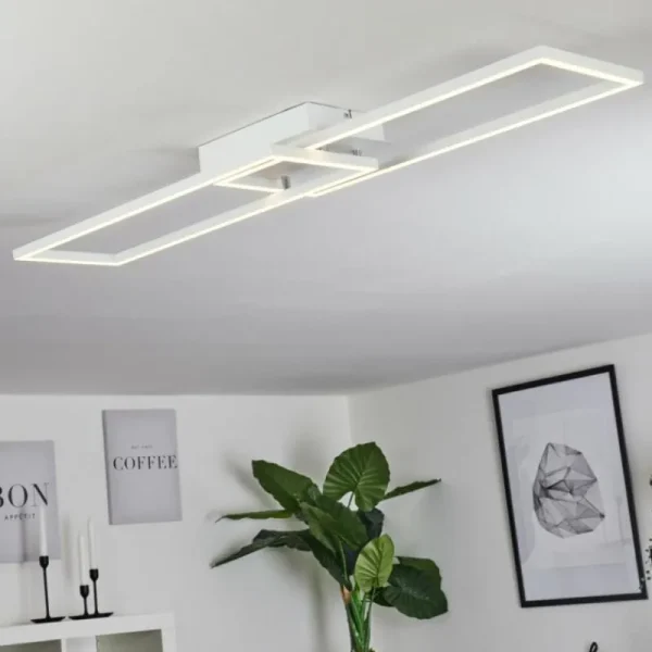 hofstein Plafonnier Hyacinthe LED Chrome, Blanc, 1 lumière* Lampes Modernes