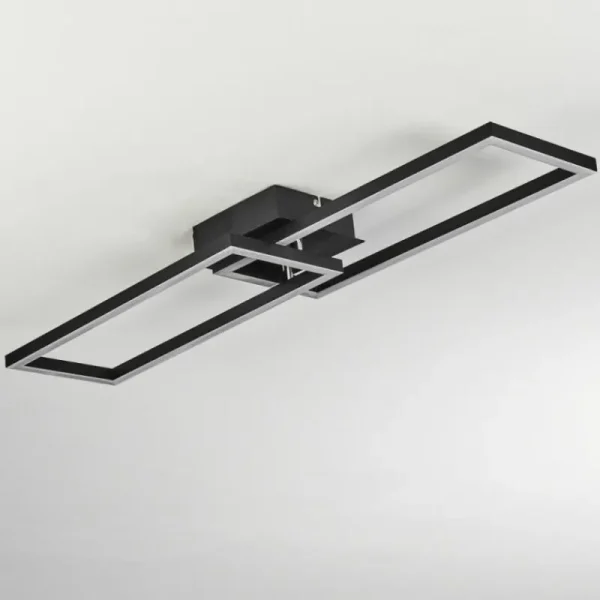 hofstein Plafonnier Hyacinthe LED Chrome, Noir, 1 lumière* Lampes Modernes
