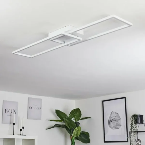 hofstein Plafonnier Hyacinthe LED Chrome, Blanc, 1 lumière* Lampes Modernes