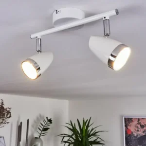 hofstein Plafonnier Idlewild LED Chrome, Blanc, 2 lumières* Lampes Modernes