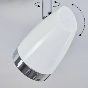 hofstein Plafonnier Idlewild LED Chrome, Blanc, 2 lumières* Lampes Modernes