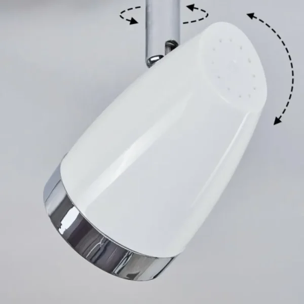 hofstein Plafonnier Idlewild LED Chrome, Blanc, 2 lumières* Lampes Modernes