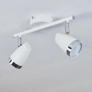 hofstein Plafonnier Idlewild LED Chrome, Blanc, 2 lumières* Lampes Modernes