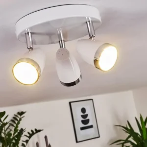 hofstein Plafonnier Idlewild LED Chrome, Blanc, 3 lumières* Lampes Modernes