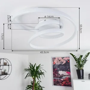hofstein Plafonnier Ignal LED Blanc, 1 lumière* Lampes Modernes
