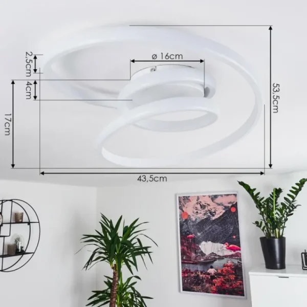 hofstein Plafonnier Ignal LED Blanc, 1 lumière* Lampes Modernes