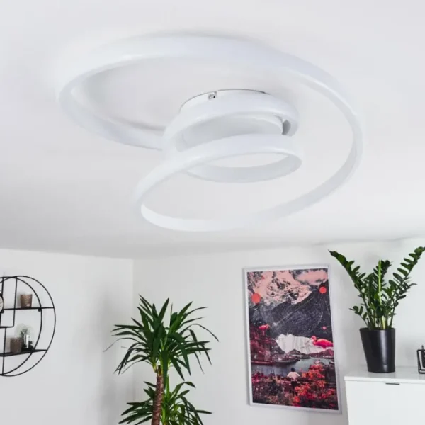 hofstein Plafonnier Ignal LED Blanc, 1 lumière* Lampes Modernes