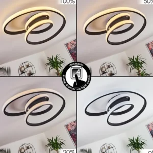 hofstein Plafonnier Ignal LED Noir, 1 lumière* Lampes Modernes
