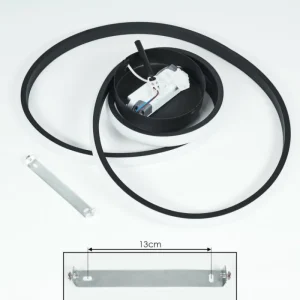 hofstein Plafonnier Ignal LED Noir, 1 lumière* Lampes Modernes