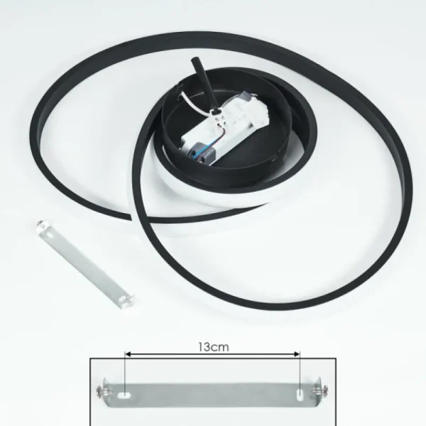 hofstein Plafonnier Ignal LED Noir, 1 lumière* Lampes Modernes