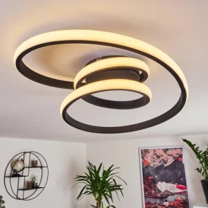 hofstein Plafonnier Ignal LED Noir, 1 lumière* Lampes Modernes