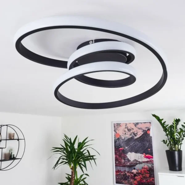 hofstein Plafonnier Ignal LED Noir, 1 lumière* Lampes Modernes
