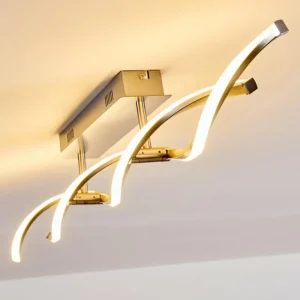 hofstein Plafonnier Imatro LED Nickel mat, 2 lumières* Lampes Modernes