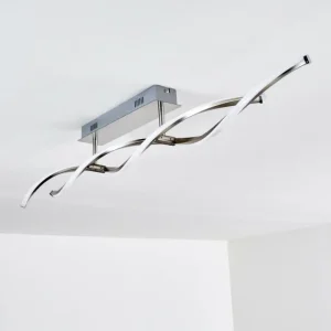 hofstein Plafonnier Imatro LED Nickel mat, 2 lumières* Lampes Modernes