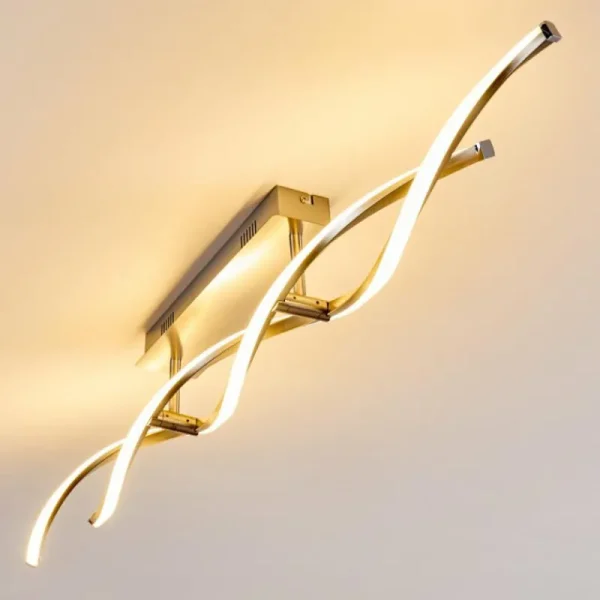 hofstein Plafonnier Imatro LED Nickel mat, 2 lumières* Lampes Modernes