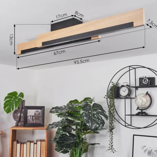hofstein Plafonnier Inzino LED Écru, Noir, 2 lumières* Lampes Modernes