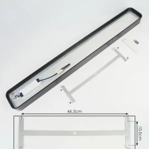 hofstein Plafonnier Iriondo LED Noir, 1 lumière, Télécommandes* Lampes Modernes