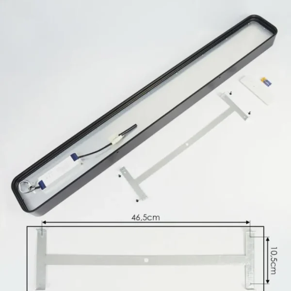 hofstein Plafonnier Iriondo LED Noir, 1 lumière, Télécommandes* Lampes Modernes