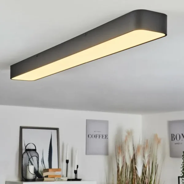 hofstein Plafonnier Iriondo LED Noir, 1 lumière, Télécommandes* Lampes Modernes
