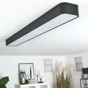 hofstein Plafonnier Iriondo LED Noir, 1 lumière, Télécommandes* Lampes Modernes
