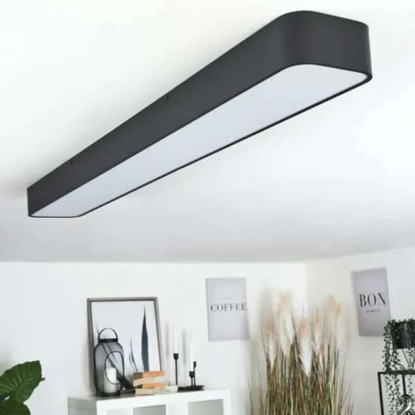 hofstein Plafonnier Iriondo LED Noir, 1 lumière, Télécommandes* Lampes Modernes