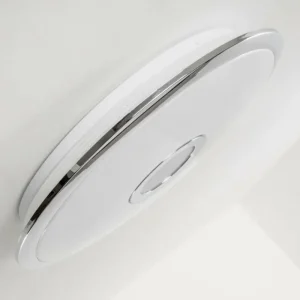 hofstein Plafonnier Jamton LED Chrome, 1 lumière, Télécommandes* Lampes Modernes