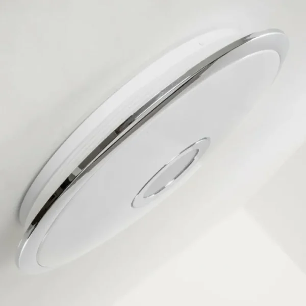 hofstein Plafonnier Jamton LED Chrome, 1 lumière, Télécommandes* Lampes Modernes