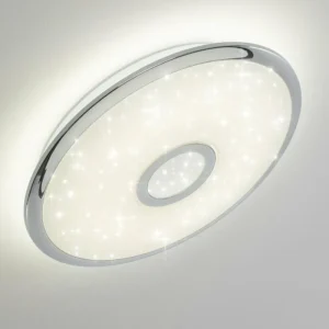 hofstein Plafonnier Jamton LED Chrome, 1 lumière, Télécommandes* Lampes Modernes