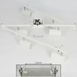 hofstein Plafonnier Javel Chrome, Blanc, 6 lumières* Lampes Modernes