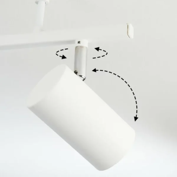 hofstein Plafonnier Javel Chrome, Blanc, 6 lumières* Lampes Modernes