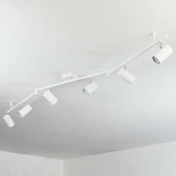 hofstein Plafonnier Javel Chrome, Blanc, 6 lumières* Lampes Modernes