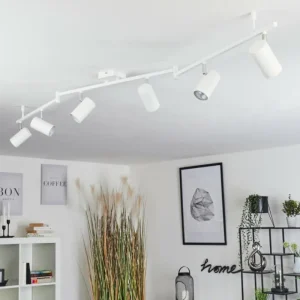hofstein Plafonnier Javel Chrome, Blanc, 6 lumières* Lampes Modernes