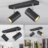 hofstein Plafonnier Javel Chrome, Noir, 2 lumières* Lampes Modernes