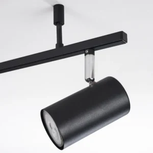 hofstein Plafonnier Javel Chrome, Noir, 6 lumières* Lampes Modernes