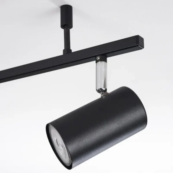hofstein Plafonnier Javel Chrome, Noir, 6 lumières* Lampes Modernes