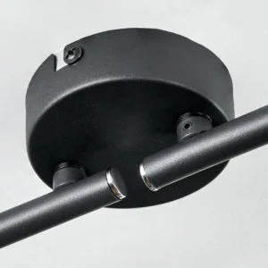 hofstein Plafonnier Javel Chrome, Noir, 4 lumières* Lampes Modernes