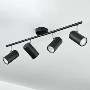hofstein Plafonnier Javel Chrome, Noir, 4 lumières* Lampes Modernes