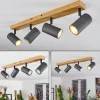 hofstein Plafonnier Javel Couleur bois, Noir, 4 lumières* Lampes Modernes