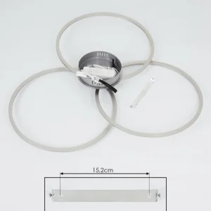 hofstein Plafonnier Johsa LED Nickel mat, Argenté, 3 lumières* Lampes Modernes