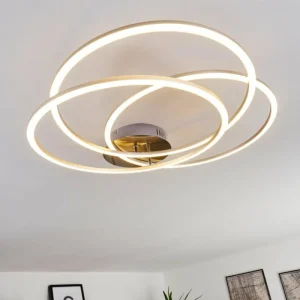 hofstein Plafonnier Johsa LED Nickel mat, Argenté, 3 lumières* Lampes Modernes