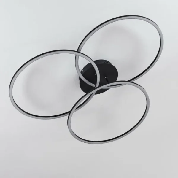 hofstein Plafonnier Johsa LED Noir, 3 lumières* Lampes Modernes