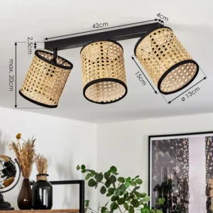 hofstein Plafonnier Jonas Noir, 3 lumières* Lampes Modernes