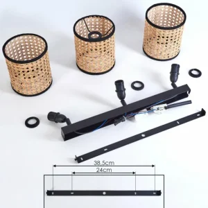 hofstein Plafonnier Jonas Noir, 3 lumières* Lampes Modernes
