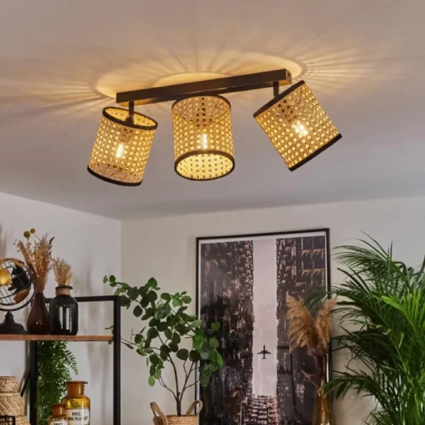hofstein Plafonnier Jonas Noir, 3 lumières* Lampes Modernes