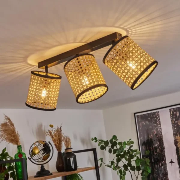 hofstein Plafonnier Jonas Noir, 3 lumières* Lampes Modernes